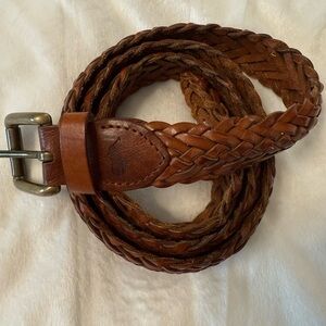 Made in Italy Polo by Ralph Lauren Brown Braided Leather Belt